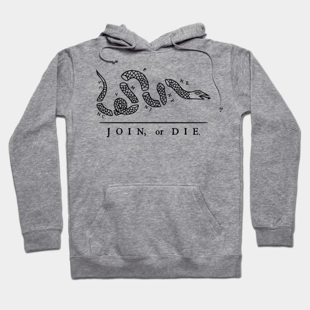 Join or Die Snake Hoodie by HipHopTees